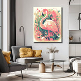 Paint by Numbers Flamingo Painting